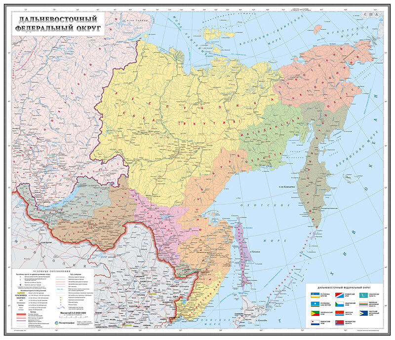 Карта дальневосточного федерального округа